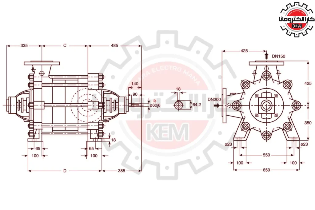 ابعاد-پمپ-فشار-قوی-wkl-150-پمپیران
